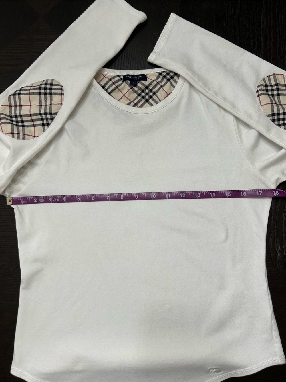 BURBERRY LONDON NOVA CHECK ACCENTS LONG SLEEVE SHIRT SIZE L - Picture 5 of 6